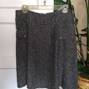 Black and white pleated skirt